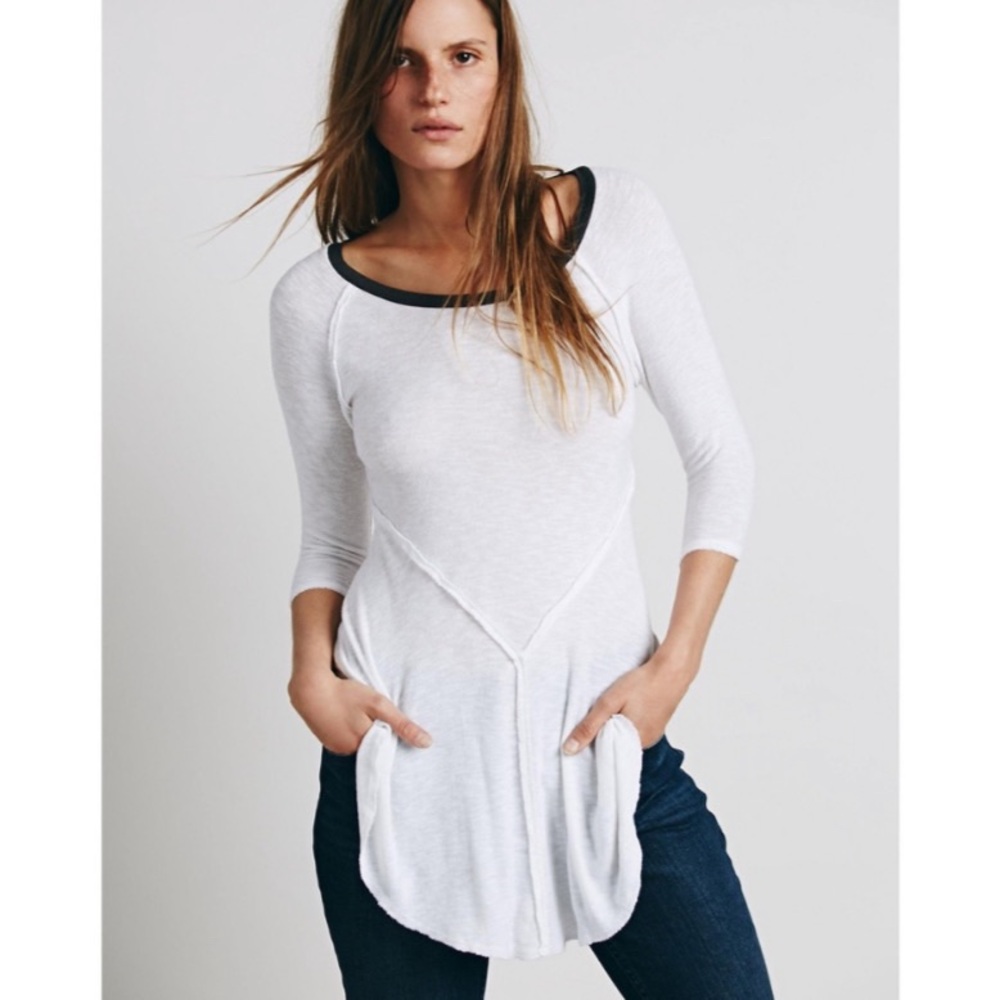 Intimately Free People White Layering T-Sh…